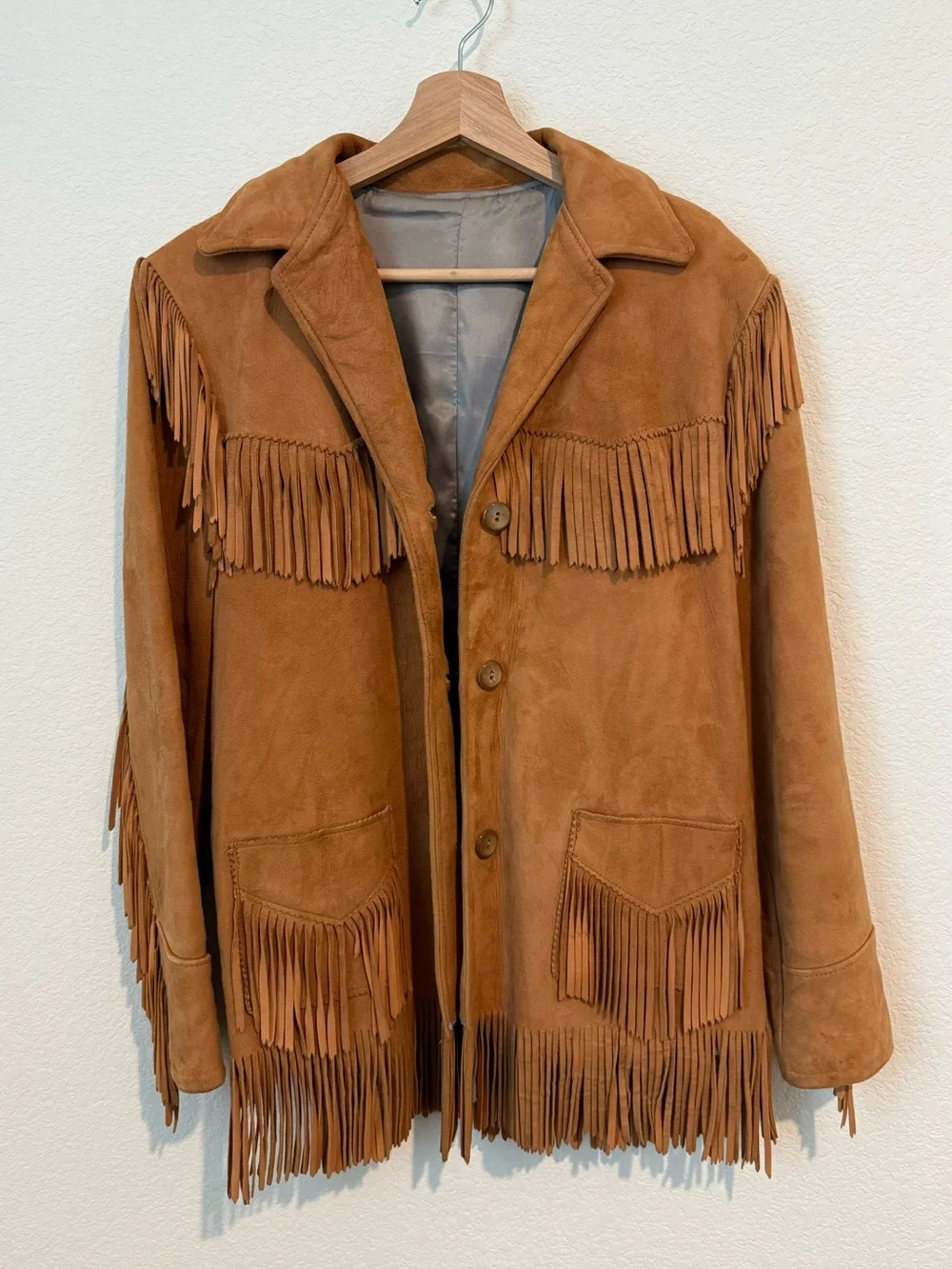 Vintage Fringe Suede Button-Up Jacket K Bar Z Ranchwear